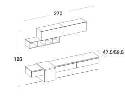 Scopri la Parete attrezzata Composizione living 270-3 di Arrex scontata del 20%!