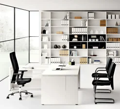 Scrivania direzionale Direzionale delta e poltrona in legno Las mobili in Offerta Outlet