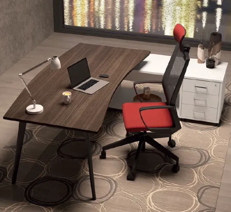 Scrivania direzionale in legno Ufficio completo rhea a marchio Flycom a prezzi convenienti