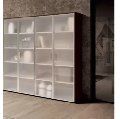 Scrivania direzionale in legno Ufficio completo rhea a marchio Flycom a prezzi convenienti