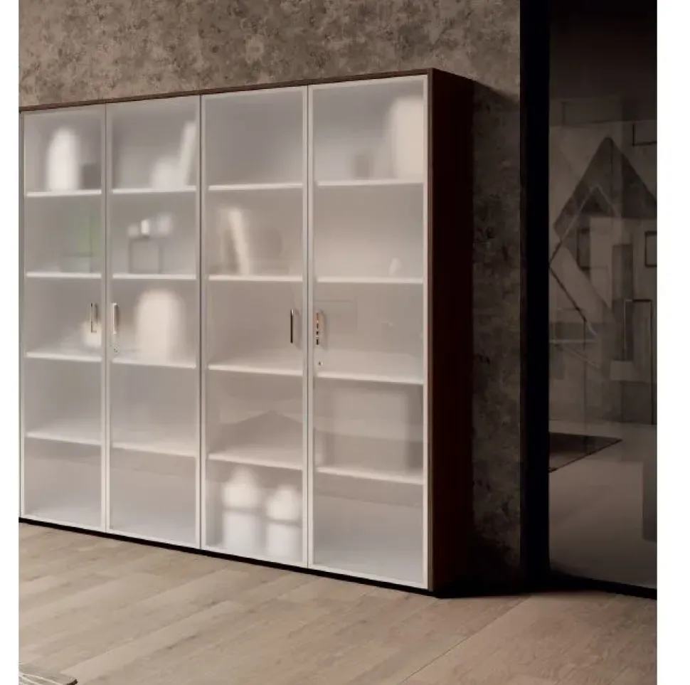 Scrivania direzionale in legno Ufficio completo rhea a marchio Flycom a prezzi convenienti