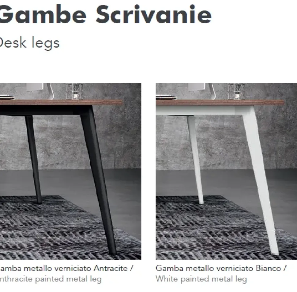 Scrivania direzionale in legno Ufficio completo rhea a marchio Flycom a prezzi convenienti