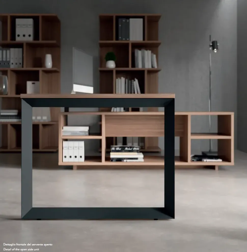 Scrivania direzionale in legno Ufficio completo stratos plus 2 a marchio Flycom con forte sconto