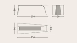 Scrivania direzionale in pelle Scrivania acciaio e pelle luxury italia a marchio Md work con forte sconto