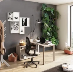 Scrivania direzionale in legno Andrea - postazione home officecon sedia a marchio Las mobili a prezzi convenienti