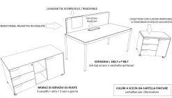 Scrivania direzionale in legno Scrivania ufficio direzionale  fil rouge a marchio Las mobili in offerta