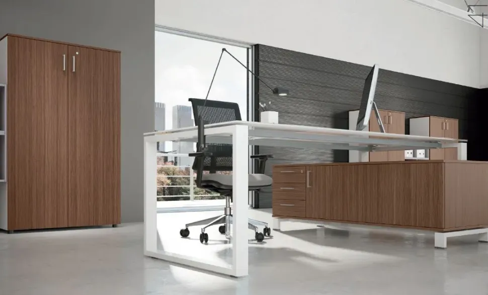 Scrivania direzionale modello Ufficio completo stratos Flycom in OFFERTA OUTLET