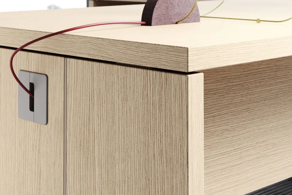 Scrivania direzionale modello Delta - composizione ufficio completo in legno ad un prezzo speciale