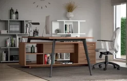 Scrivania direzionale modello Rhea direzionale con mobili e sedia in legno ad un prezzo davvero conveniente