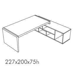 Scrivania direzionale modello Direzionale forma Flycom in OFFERTA OUTLET