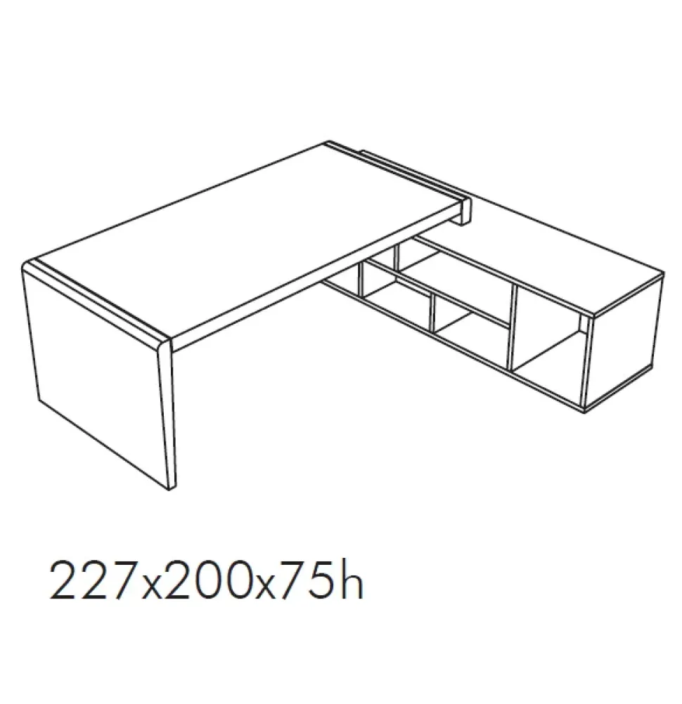 Scrivania direzionale modello Direzionale forma Flycom in OFFERTA OUTLET