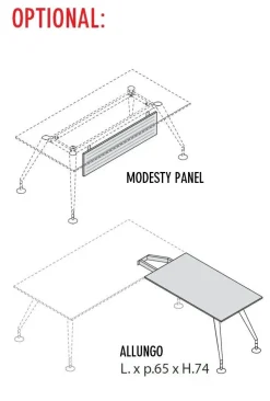 Scrivania direzionale modello Direzionale enosi evo Las mobili in OFFERTA OUTLET