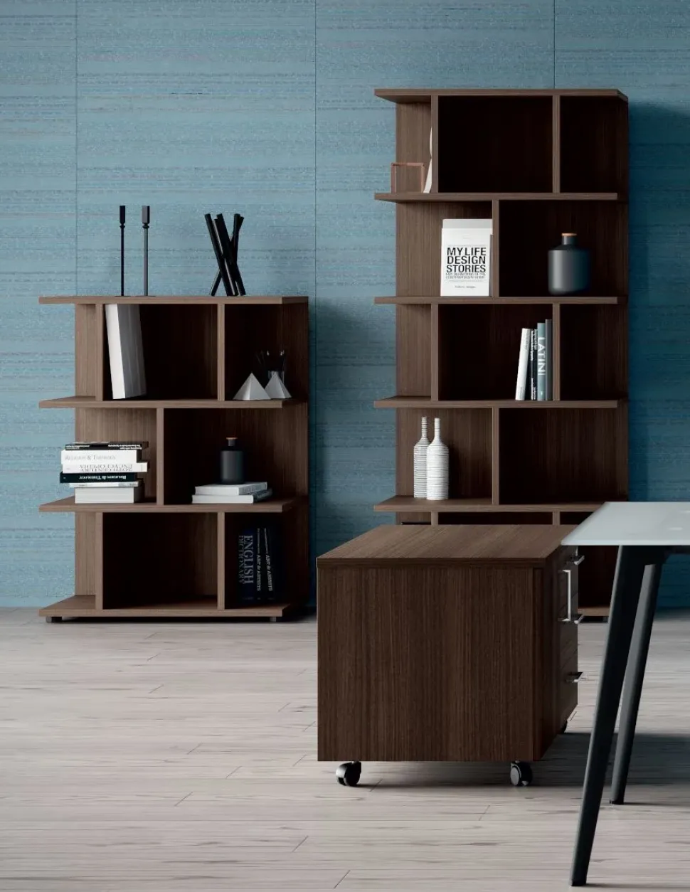 Scrivania direzionale modello E ufficio completo stratos plus in vetro ad un prezzo speciale