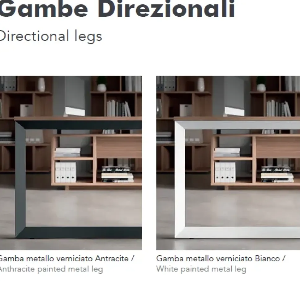 Scrivania direzionale modello E ufficio completo stratos plus in vetro ad un prezzo speciale