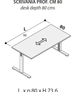 Scrivania direzionale Oxi in legno Las mobili a prezzo scontato
