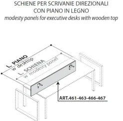 Scrivania direzionale 5th element in legno Las mobili in Offerta Outlet