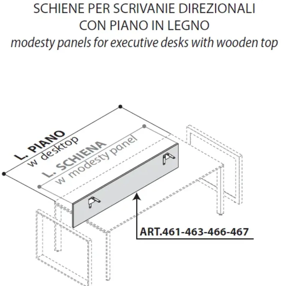 Scrivania direzionale 5th element in legno Las mobili in Offerta Outlet