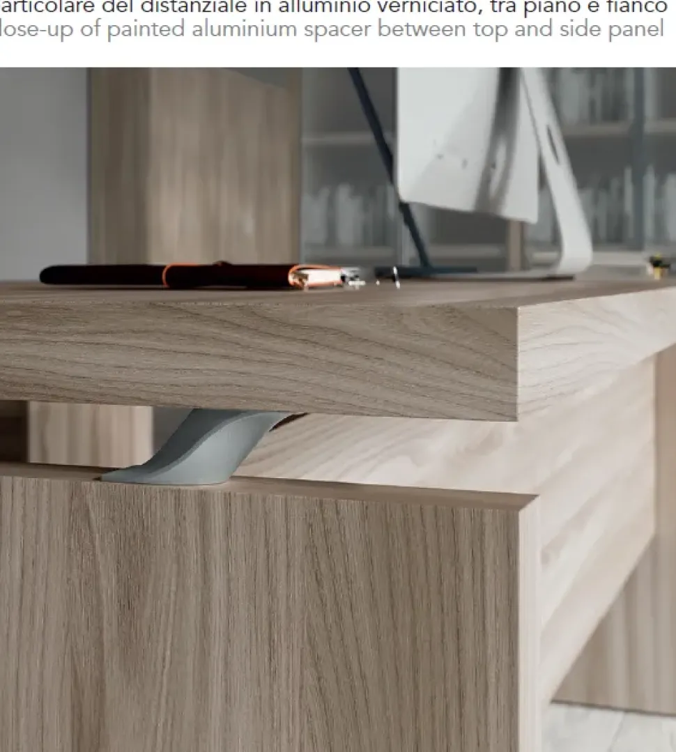 Scrivania direzionale Ufficio completo in legno Flycom a prezzo Outlet