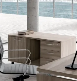 Scrivania direzionale Ufficio completo in legno Flycom a prezzo Outlet