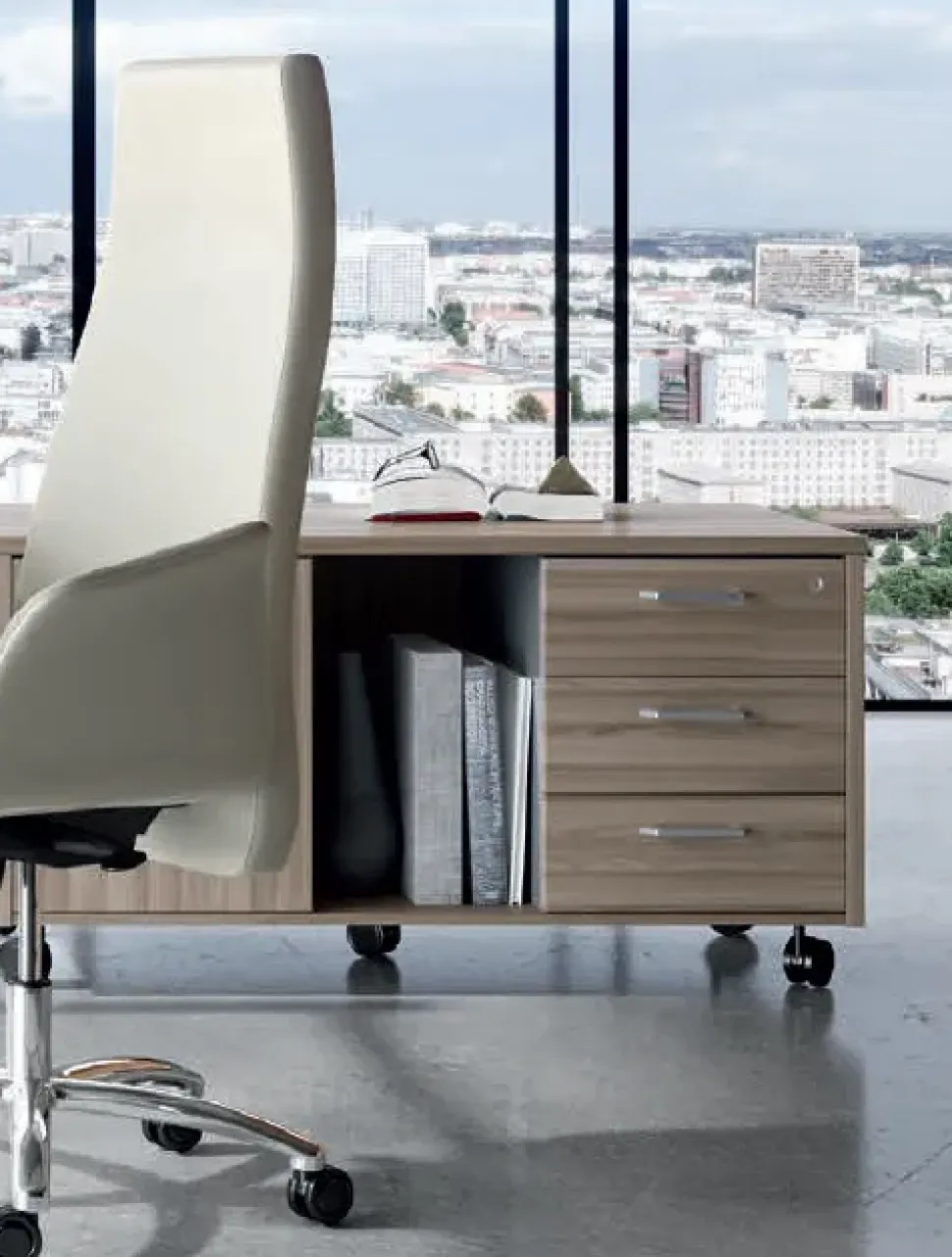 Scrivania direzionale Ufficio completo in legno Flycom a prezzo Outlet