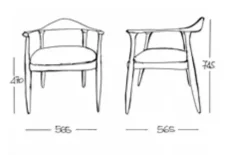 Sedia con braccioli Class Fgf mobili a prezzo ribassato