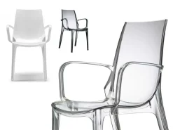 Sedia con braccioli modello Vanity con braccioli a prezzo riservato