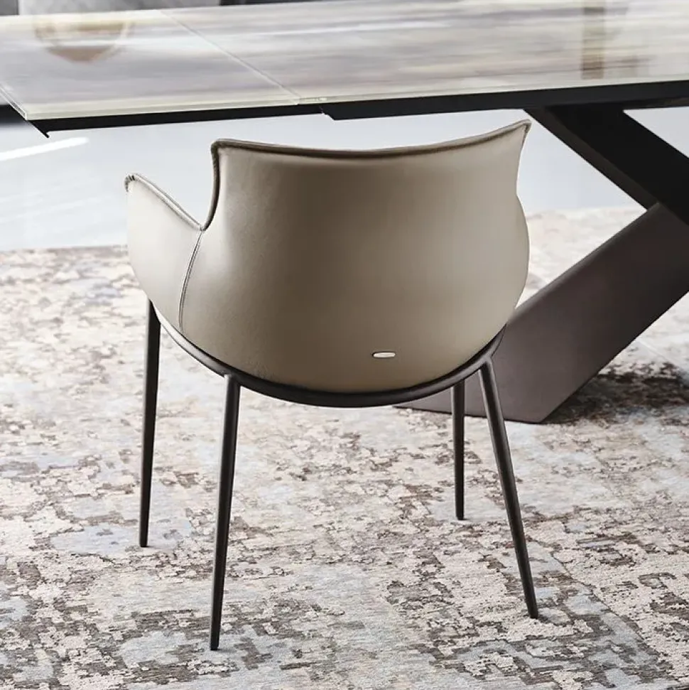 Sedia con braccioli Rhonda Cattelan italia a prezzo Outlet