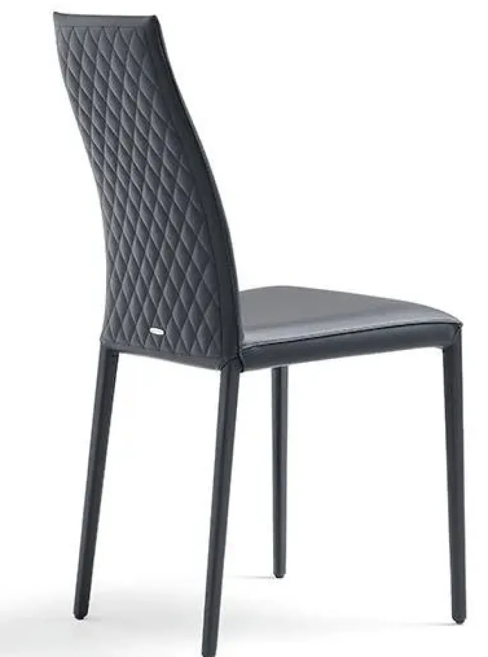 Sedia con schienale alto Kay couture - synthetic nubuck argilla di Cattelan italia a prezzo scontato