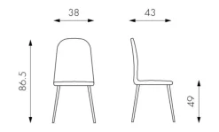 Sedia da cucina Annalisa Stones in Offerta Outlet