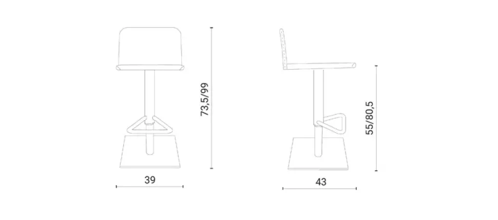 Sedia da cucina Lunette sgabello Ozzio a prezzo scontato