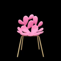 Sedia da giardino Sedia filicudi ottone e rosa brillante – set 2 pezzi Qeeboo in Offerta Outlet