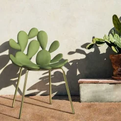 Sedia da giardino Sedia filicudi ottone e rosa brillante – set 2 pezzi Qeeboo in Offerta Outlet