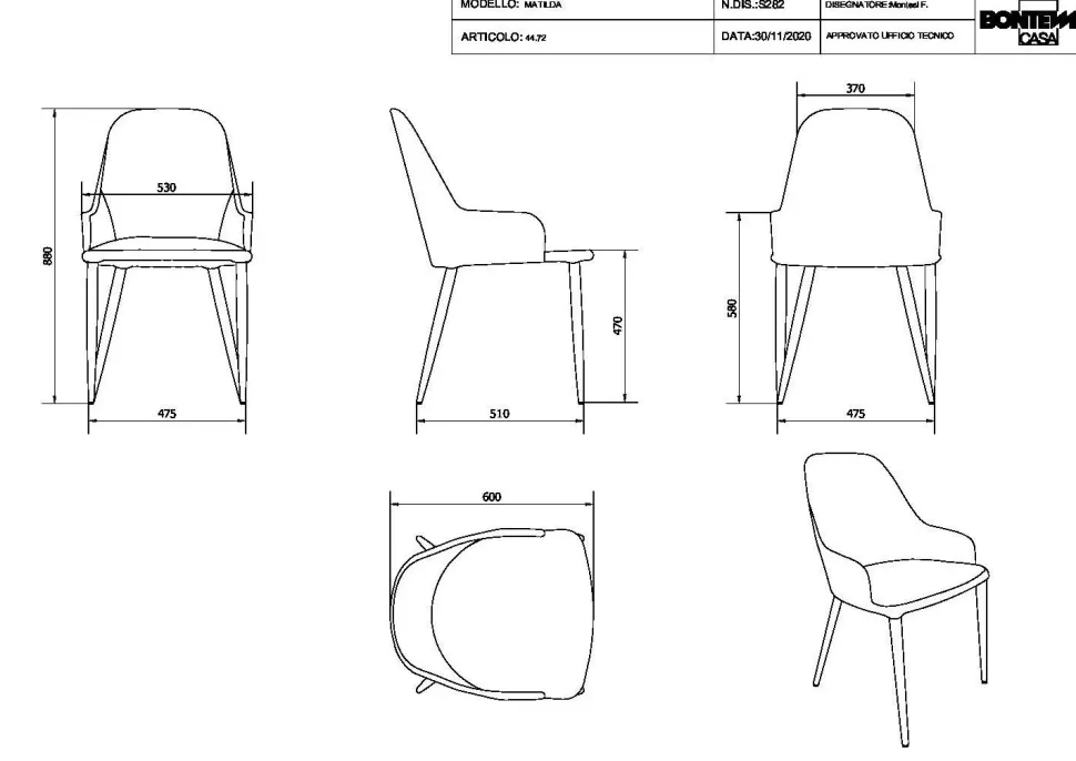 Sedia da soggiorno Matilda di Ingenia SCONTATA 38%