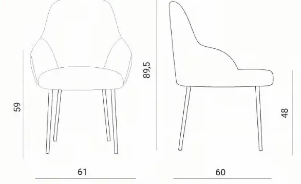 Sedia da soggiorno Nika di Easyline SCONTATA 40%