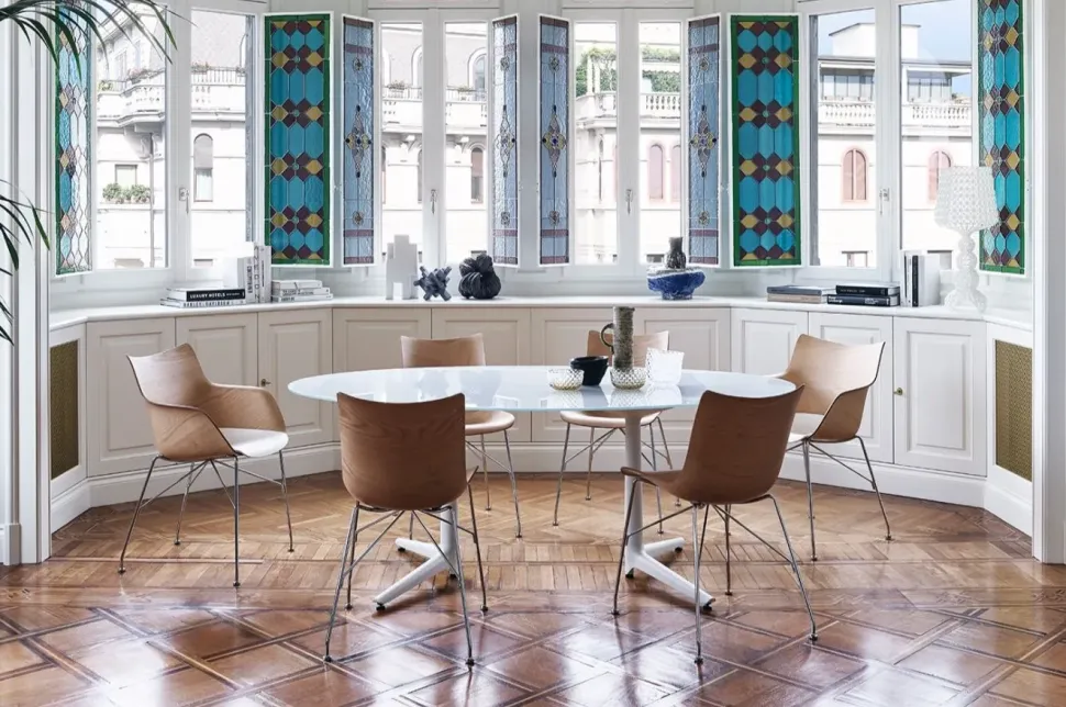 Sedia da soggiorno realizzata in legno P/wood di Kartell