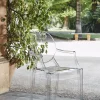 Sedia da soggiorno realizzata in plastica Louis ghost di Kartell