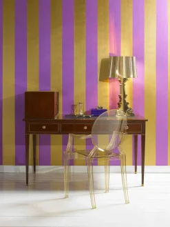 Sedia da soggiorno realizzata in plastica Louis ghost di Kartell