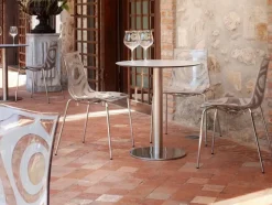 Sedia da soggiorno realizzata in plastica Wave di Scab