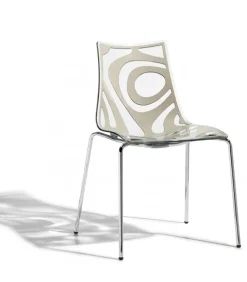Sedia da soggiorno realizzata in plastica Wave di Scab