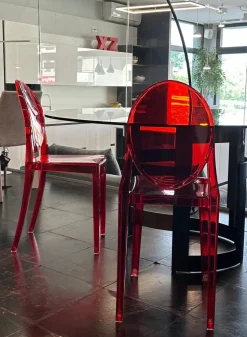 Sedia da ufficio  design ghost in in plastica Esprit nouveau a prezzo scontato