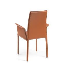 Sedia di Julia arredo cuoio modello Agata br da soggiorno in offerta -35%