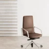Sedia direzionale in ecopelle Lead schienale medio Las mobili a prezzi outlet