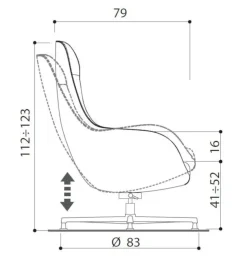 Sedia direzionale in ecopelle Truka girevole base alluminio Las mobili in offerta