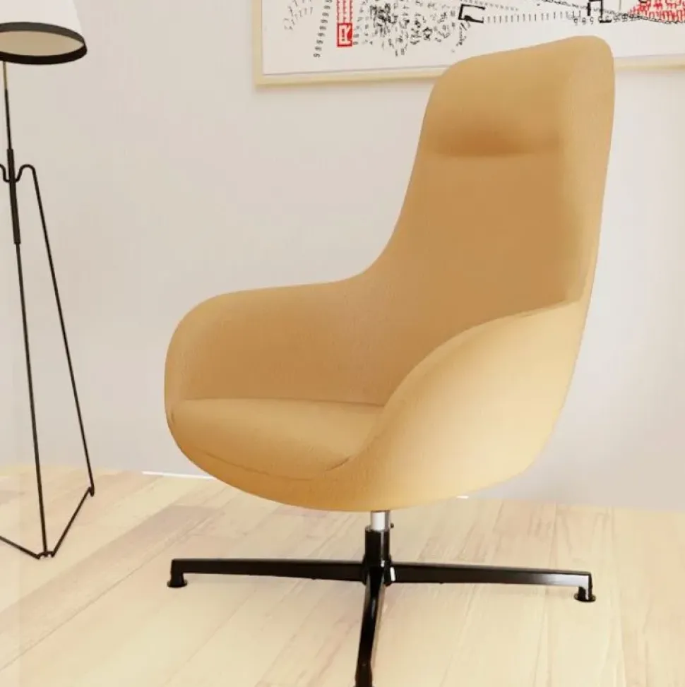 Sedia direzionale in ecopelle Truka girevole base alluminio Las mobili in offerta