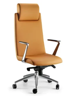 Sedia direzionale Status presidenziale in ecopelle Compir in Offerta Outlet