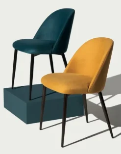 Sedia fissa Sedia anti macchia schienale curvo  di Md work in Offerta Outlet