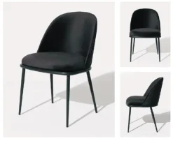 Sedia fissa Sedia imbottita varie colorazioni venice di Md work a prezzo scontato