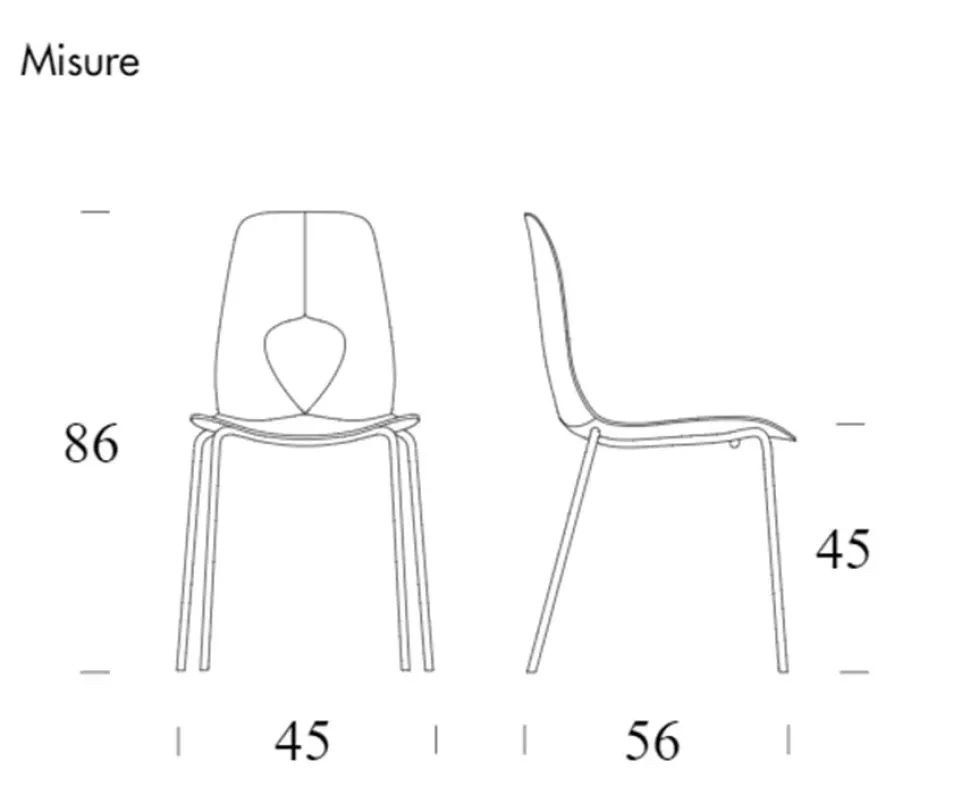 Sedia impilabile 6 sedie hole tonin casa pronta consegna di Tonin casa a prezzo ribassato