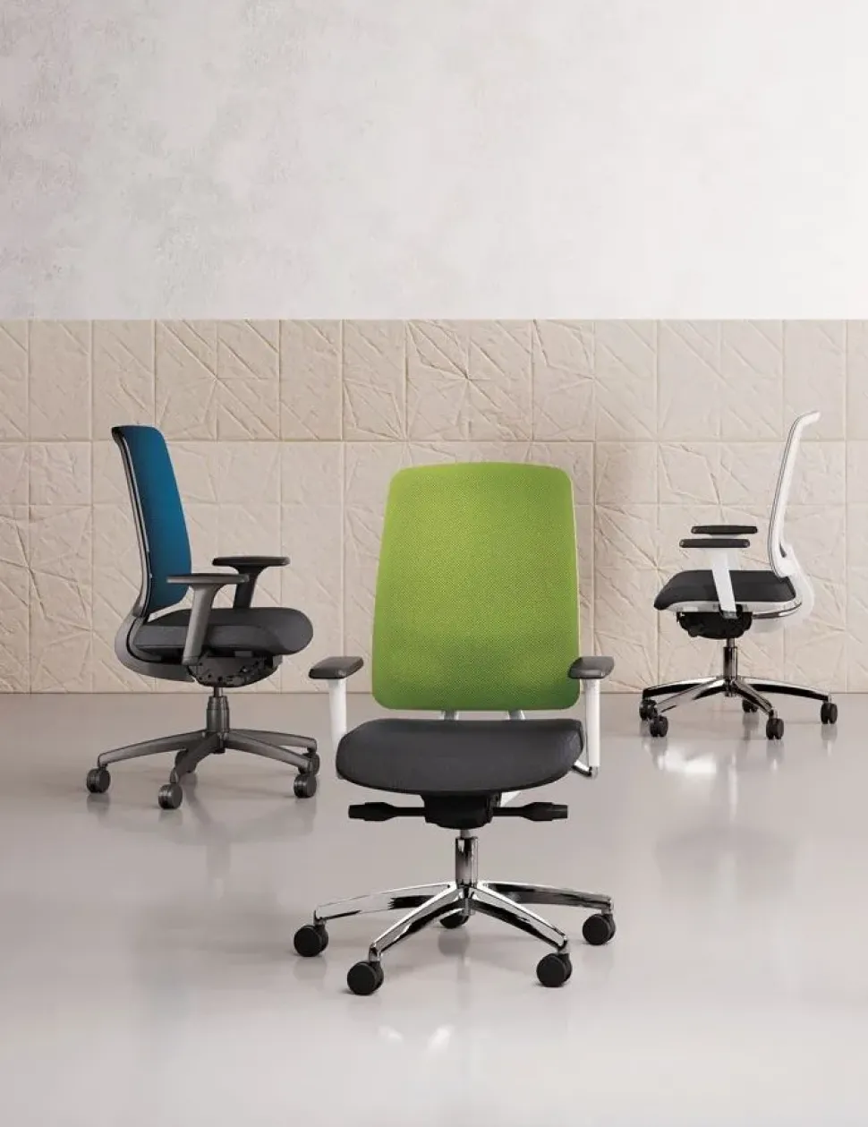 Sedia in ecopelle regolabile in altezza Oscar in Offerta Outlet