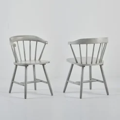 Sedia in legno con braccioli Dacia grey in Offerta Outlet